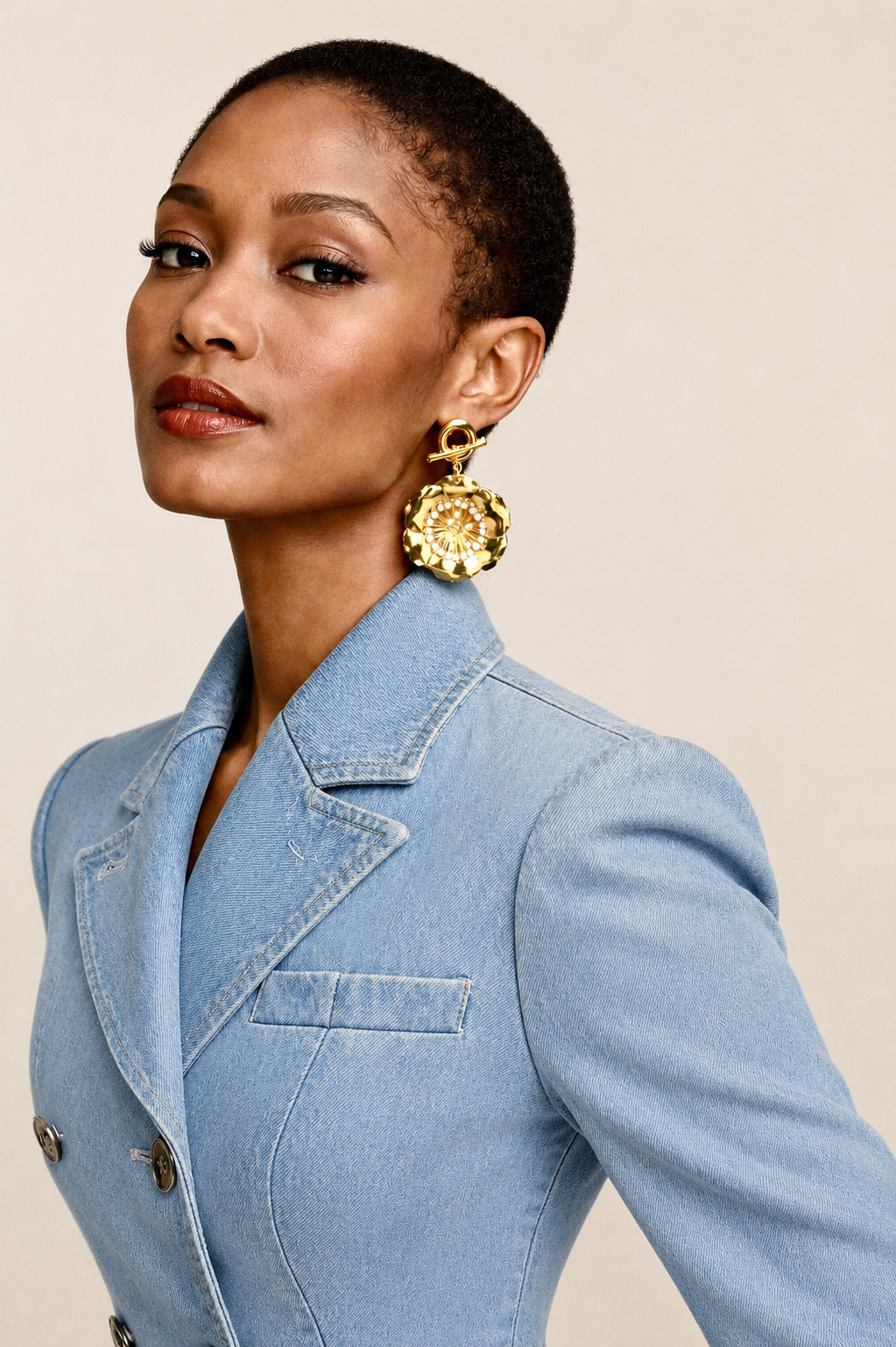 dbTWO WAY FLEUR Toggle Earring
