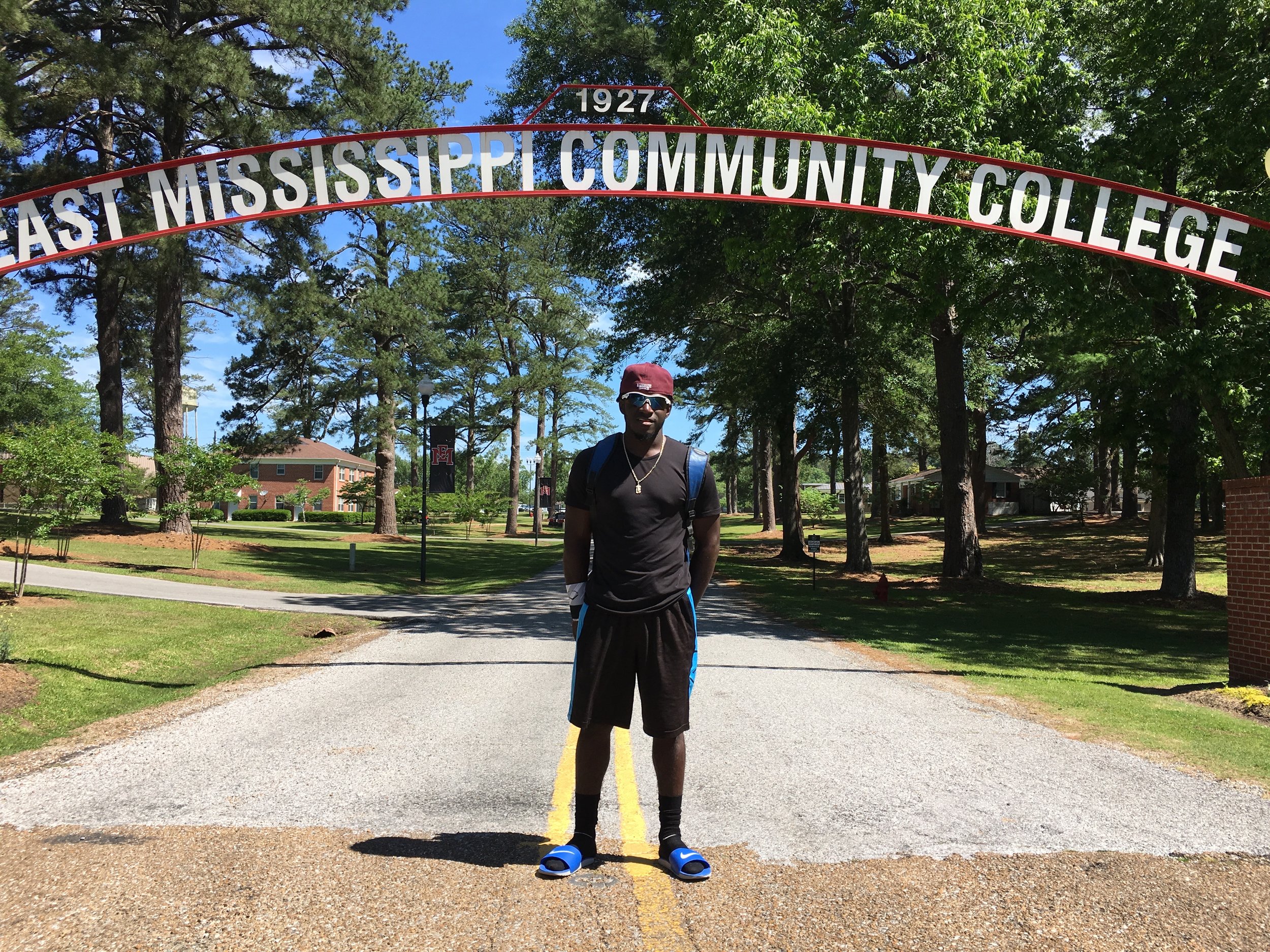 Micah after his tryout at emcc