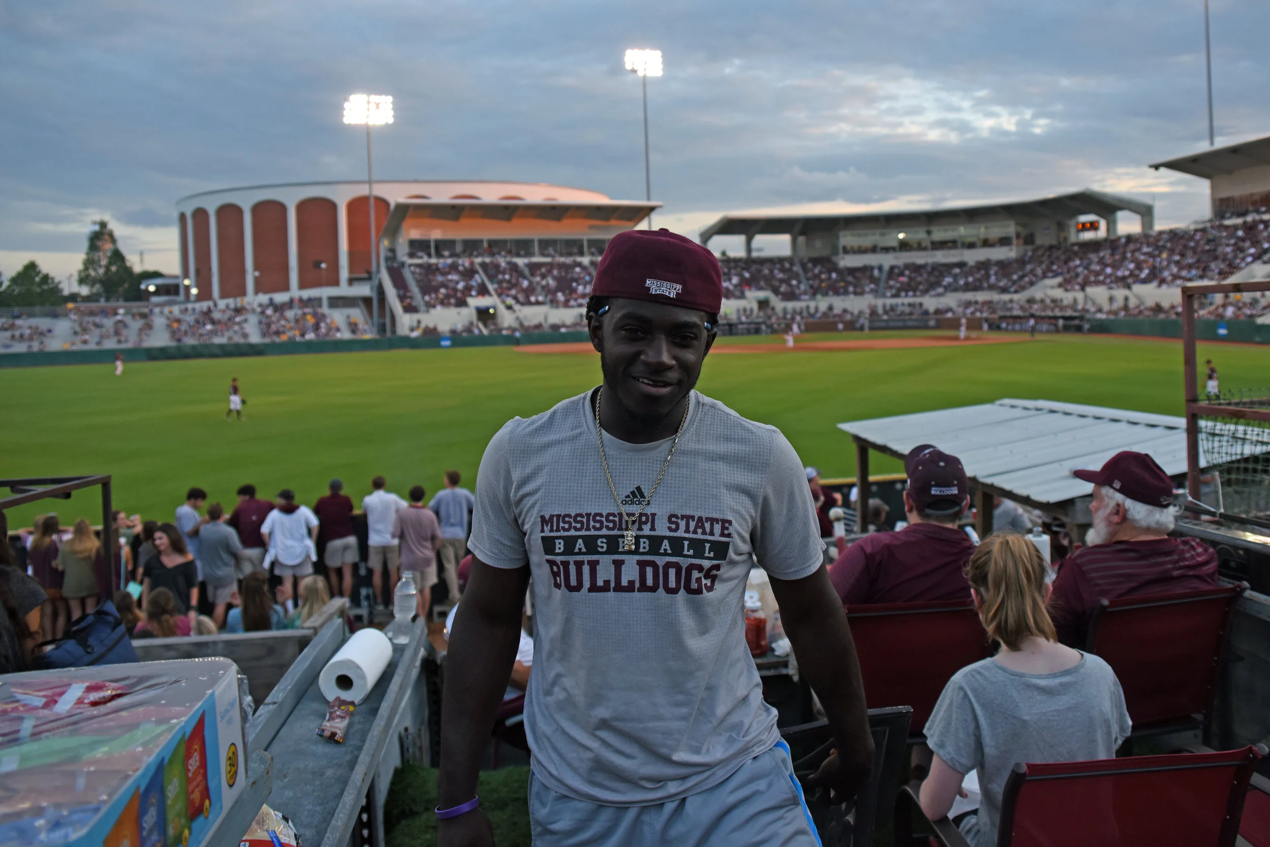 And his first experience of college baseball ever....it's gonna be hard to beat!