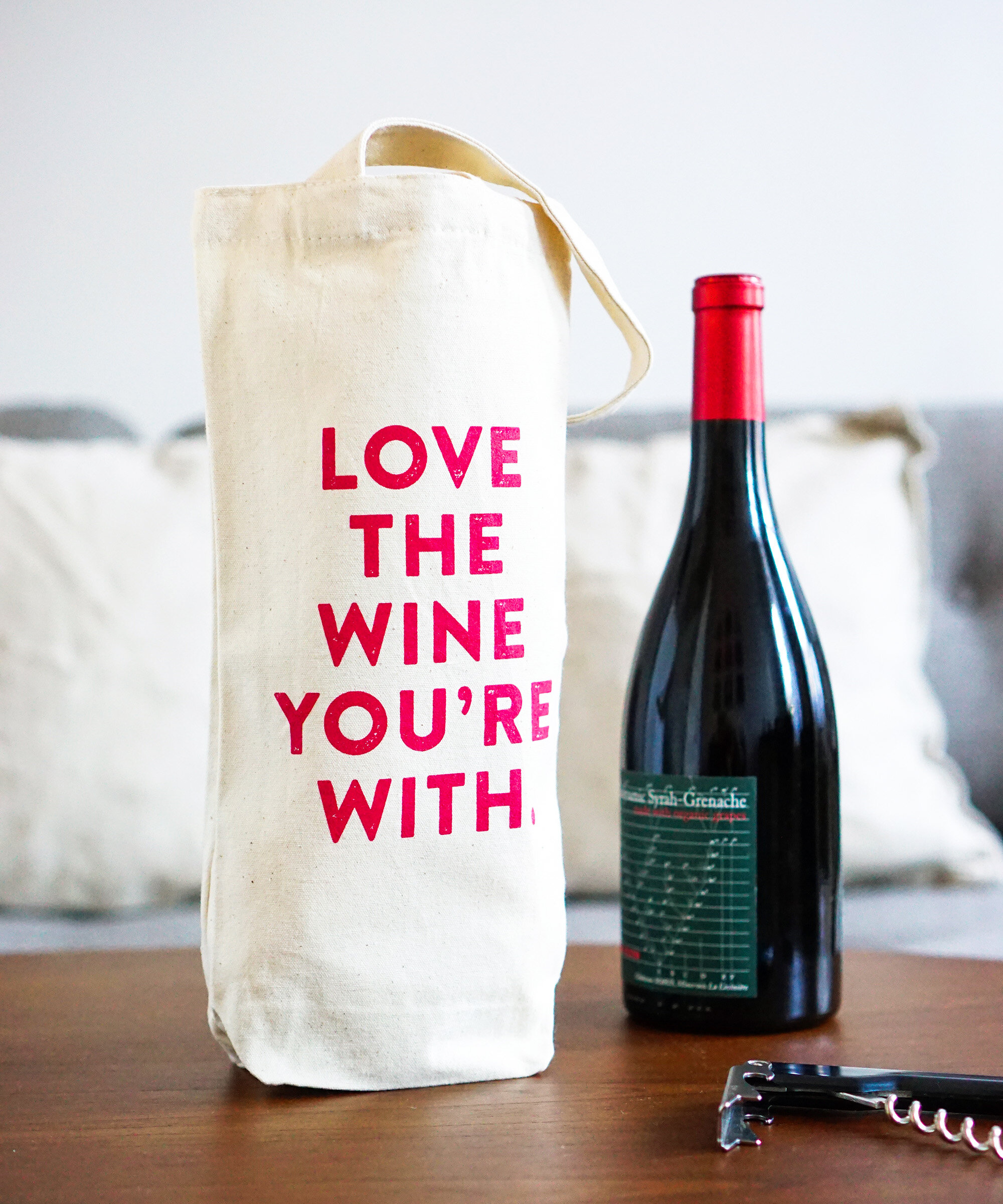 Cotton Wine Bottle Bag - Blanks Collection
