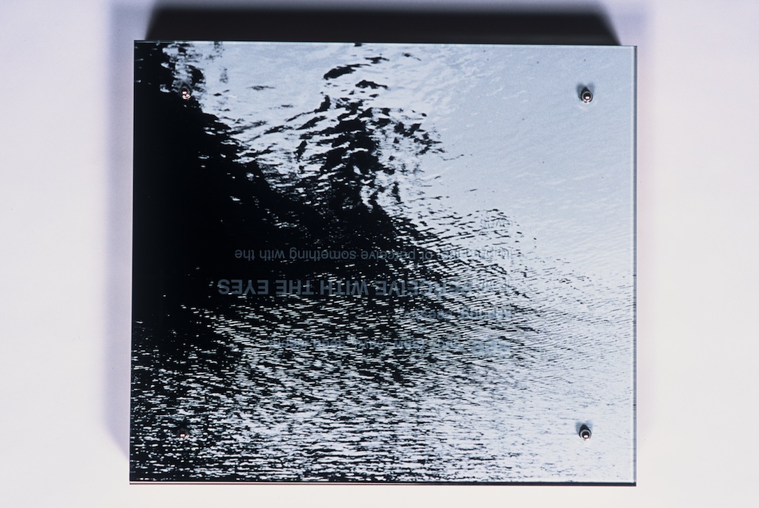 Sea/Saw (#305) , 15" X 17", detail, photograph, etched text on plate glass.