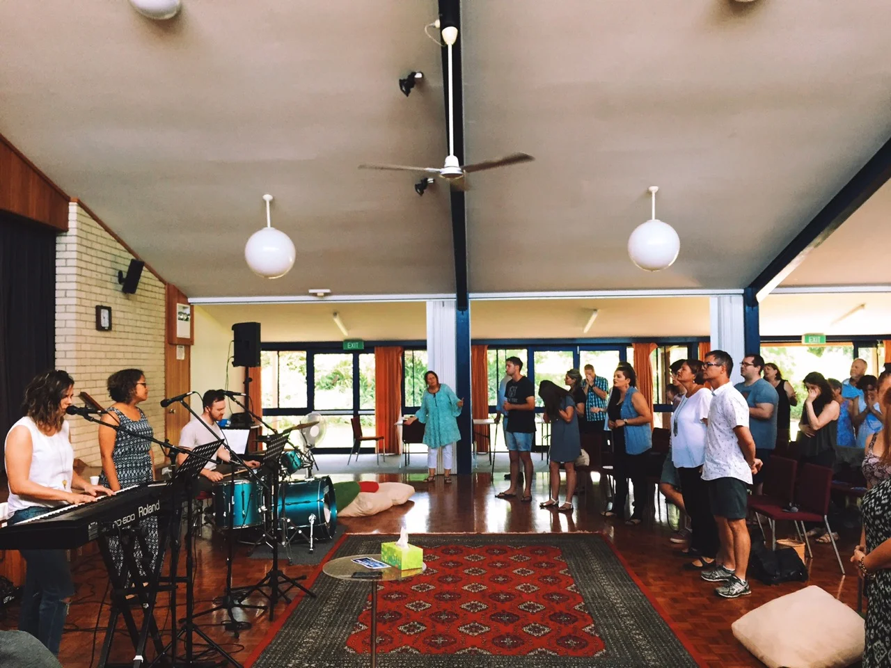 Team leading worship at church in Nowra.