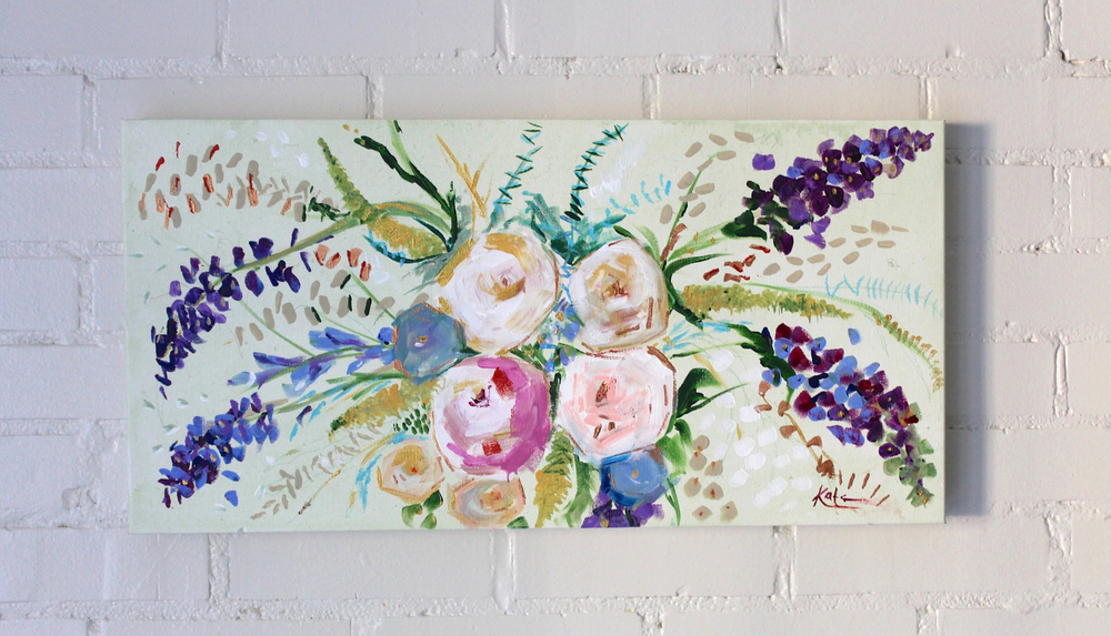 Violet Snapdragons| 12in x 24in |SOLD