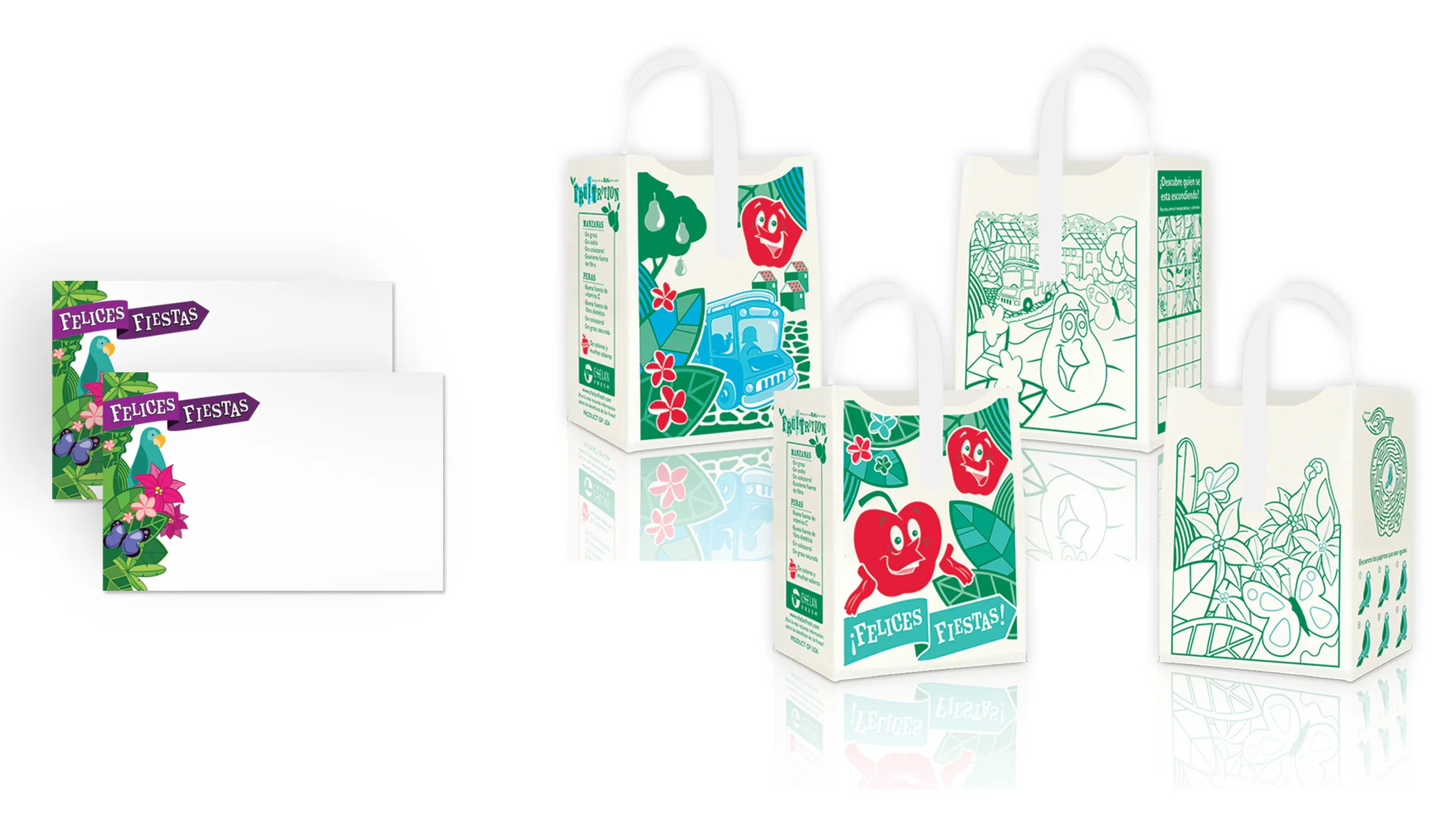 Price Cards and Apple Totes side 1 and side 2