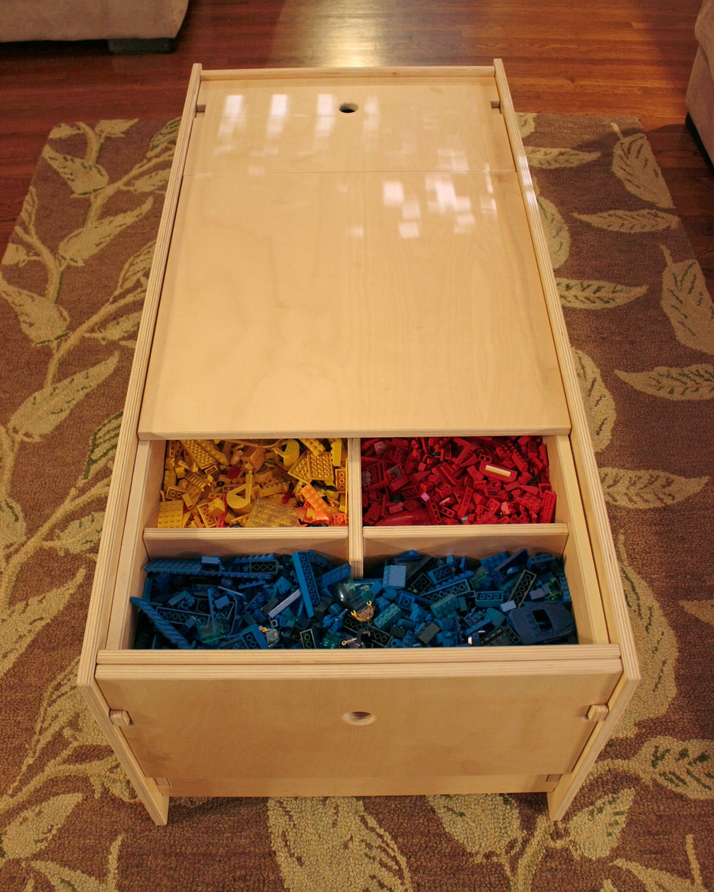 Vine Street Toymaker - New! Twice the Lego Storage. Large Lego Table - 20  x 34 Lego Surface with Lego Organizer Storage.