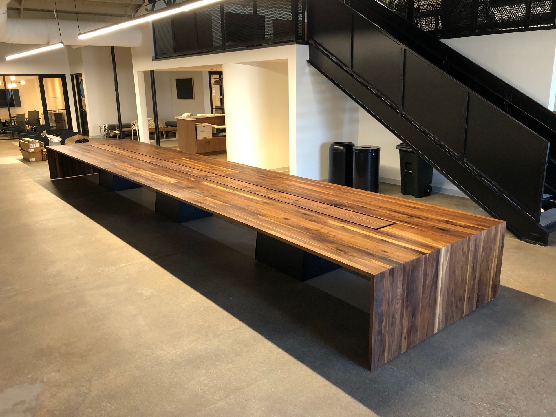 30' Walnut Waterfall Table