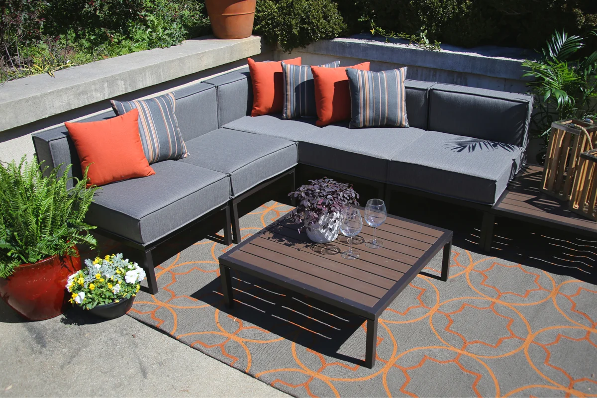 Scratch And Dent Tribecca 7pc Sectional Sec300180 Ae Outdoor