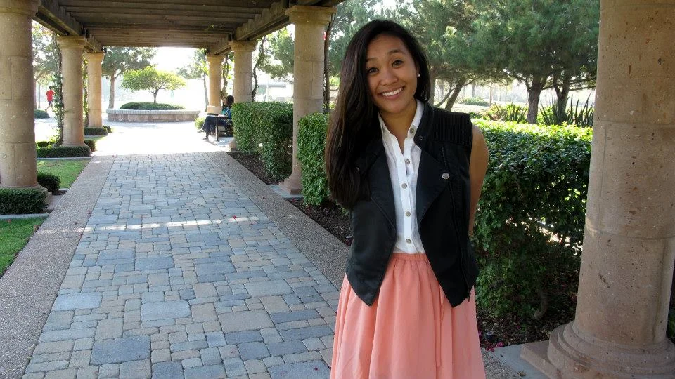 Position : Sports Coordinator Name : Camille Robes Year : 2nd Year Major : Civil Engineering on the way to Health Sciences for Pre-Med Hometown : Long Beach, CA PASA Family : BOOTAY! Random Fact : I love ice cream, music, long days at the beach, the wind, the stars, the sky, food, and people. Nature in general. But mostly food. Favorite Quote : "My life is my message." – Mahatma Gandhi