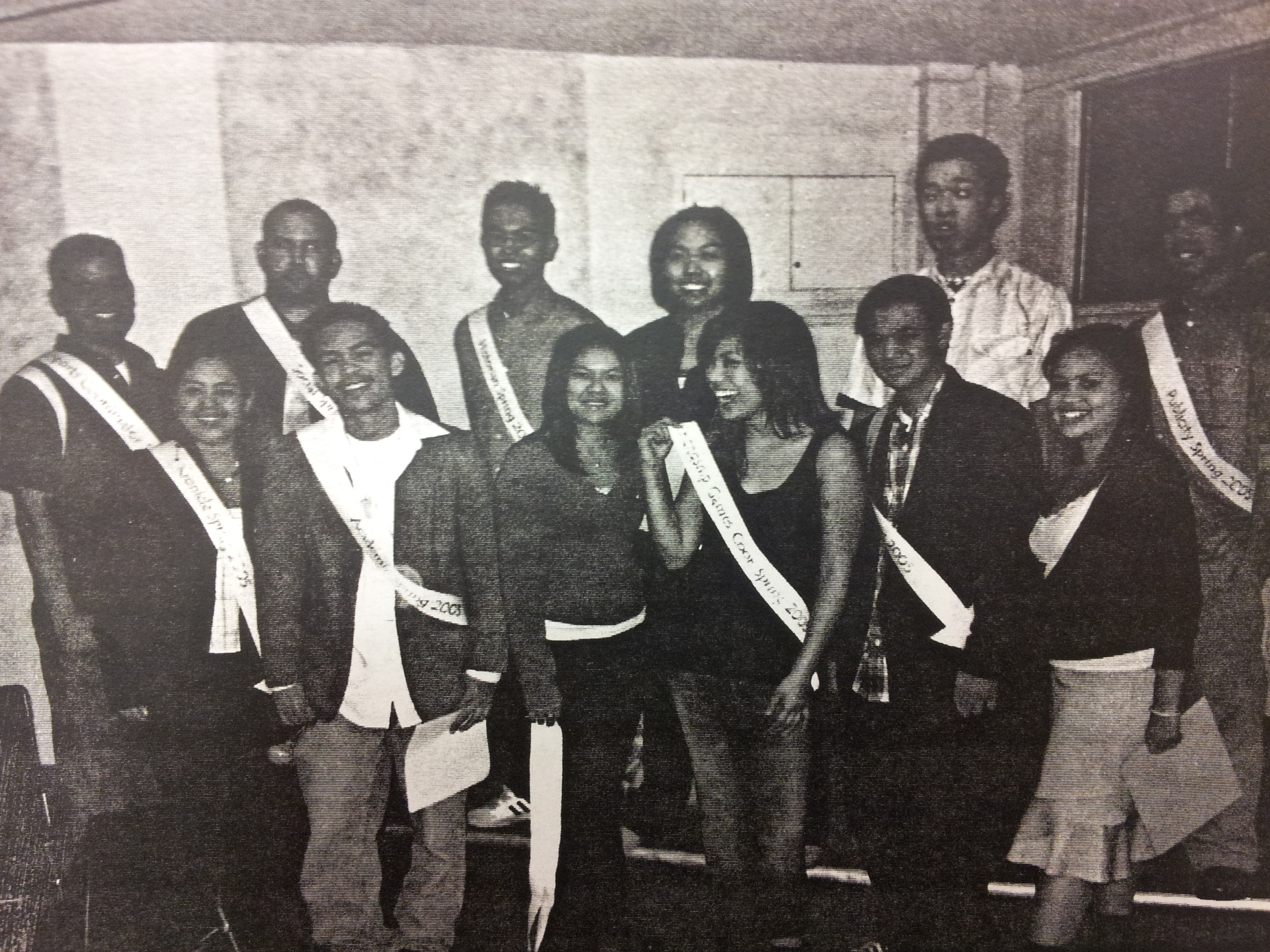Spring 2005: President - Andrea Deguzman , Internal Vice President - Yves Perrenoud, External Vice President - Florelyn Gutierrez, Secretary - Blanche Recasata, Treasurer & FG Coordinator - Charlene Nulud, PCN Coordinator - Dru Wu, PCN Dance Coordinator - Nicole Calucag, Publicity - Erik Esguerra, Sports Coordinator - Christopher Gomez, Kronicle Editor - Christie Dy