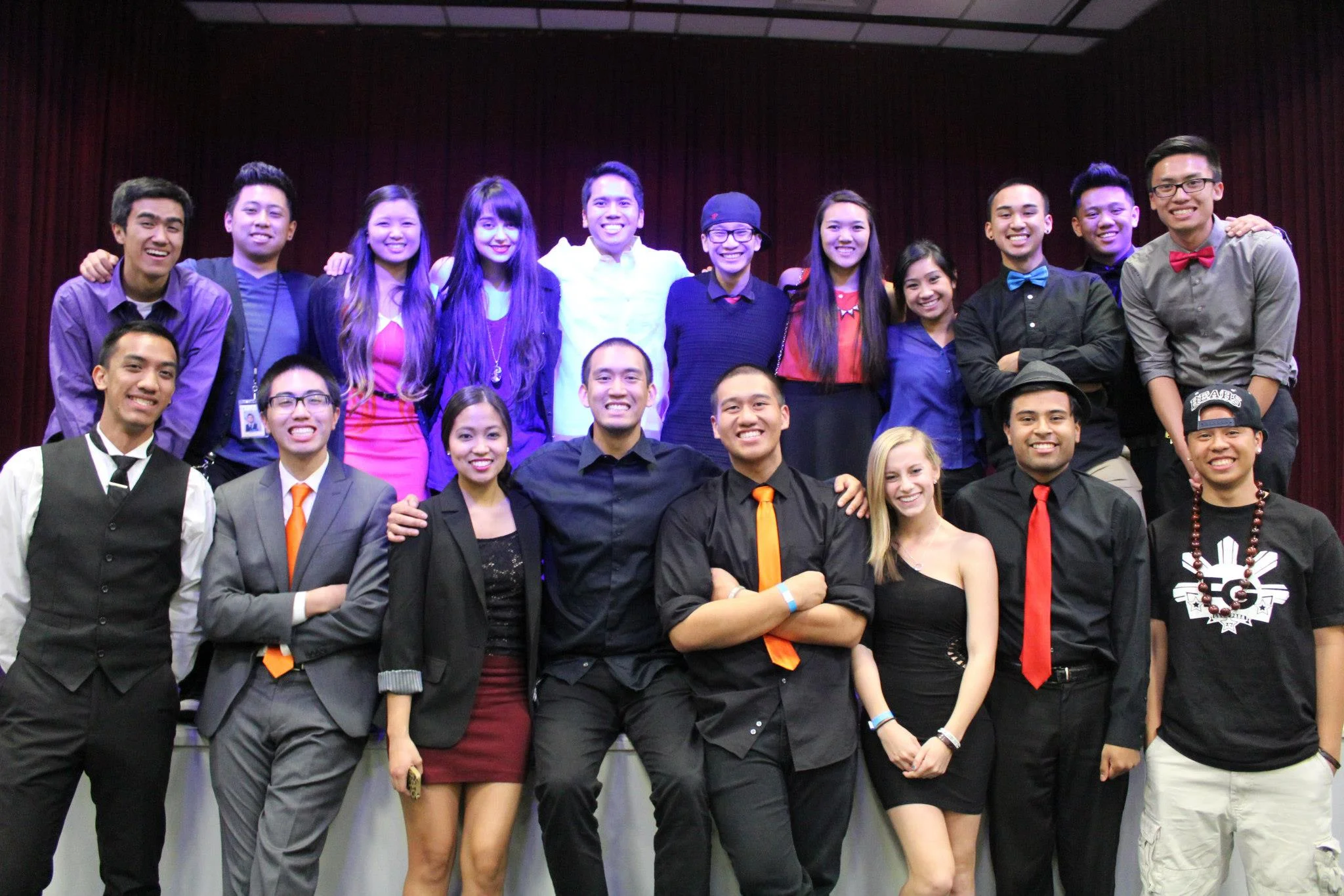 Spring 2013: President - Jacqui Braceros , Internal Vice President - Abby Aviles, External Vice President - Kendrew Abueg, Secretary - Andrea Ampig, Treasurer - Jon Paredes, FG Coordinators - Michael Cuvin & Karen Llave, PCN Coordinator - TK Gorgonia, Community Advocacy Cultural Chair -Nathan Barrios, Academic Chair - Tony Silva, Social Chair - Jayson Arceo, Publicity Chair - Nic Cabal, Sports Coordinator - John-Luke Taylor, Kronicle Editor - Angelo Villaluz, Alumni Liaison - Reinard Tesoro, Historian - Kristine Maramba, IP Executive Director - Matt De Leon , IP Artistic Directors - Huy Dao & Jamie Sanders, IP Captains - Jerick Cortes Jr. & Chris Tju, IP Secretary - Faith Sabio, IP Financial Director - Jon Valenzuela, IP Media Director - Christian Martinez, IP Hsitorian - Gabriella Mintzer