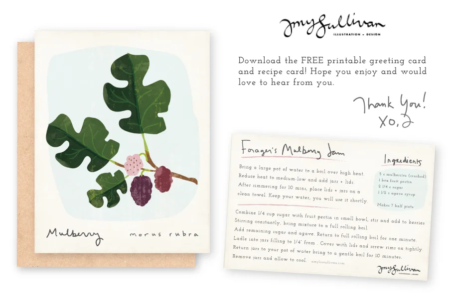 Click to download a free printable greeting card and recipe card!