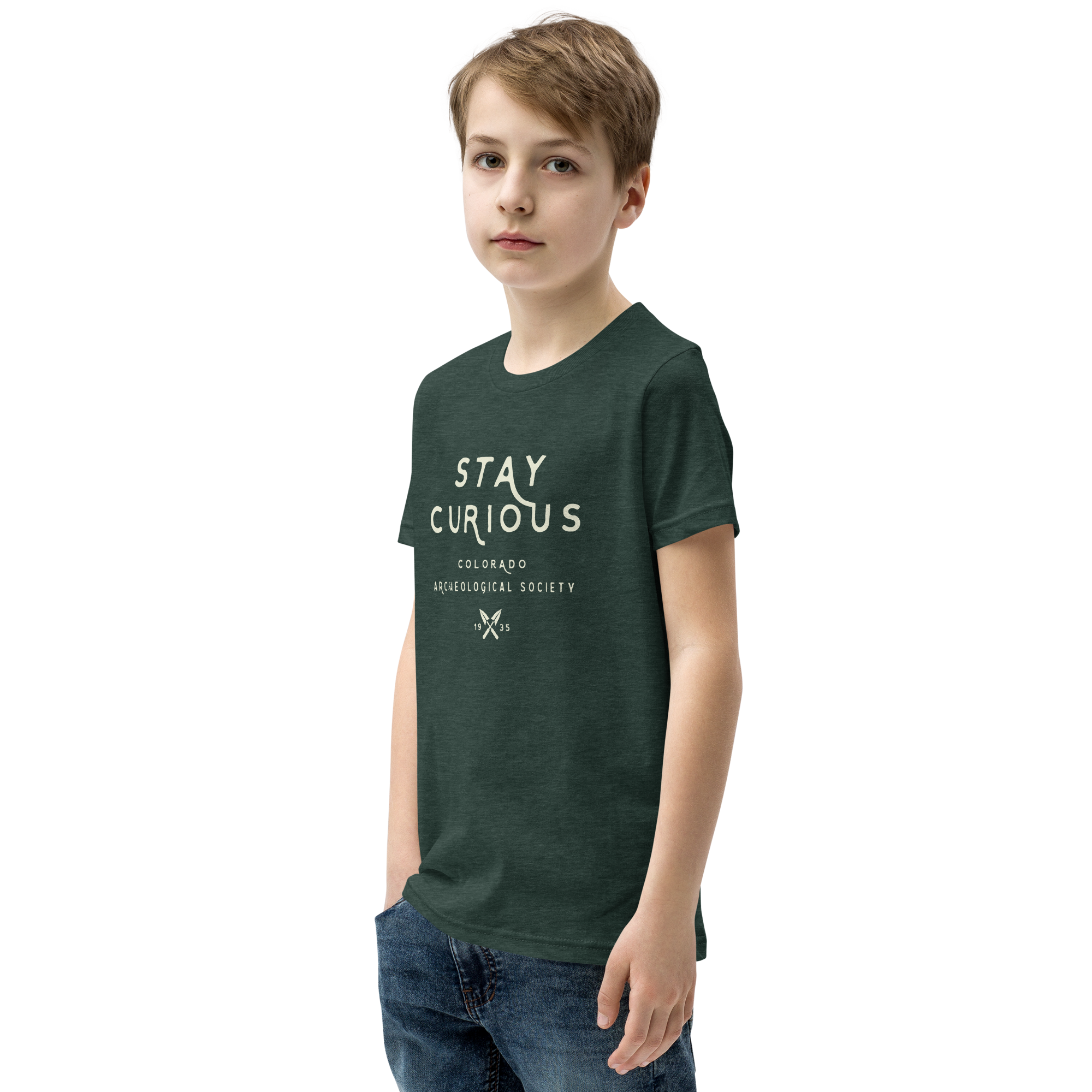youth-staple-tee-heather-forest-left-front-645ff585f0469.png
