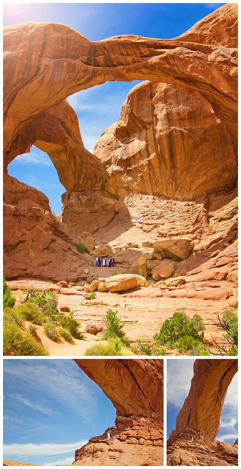 Double Arch and South Window in Arches National Park