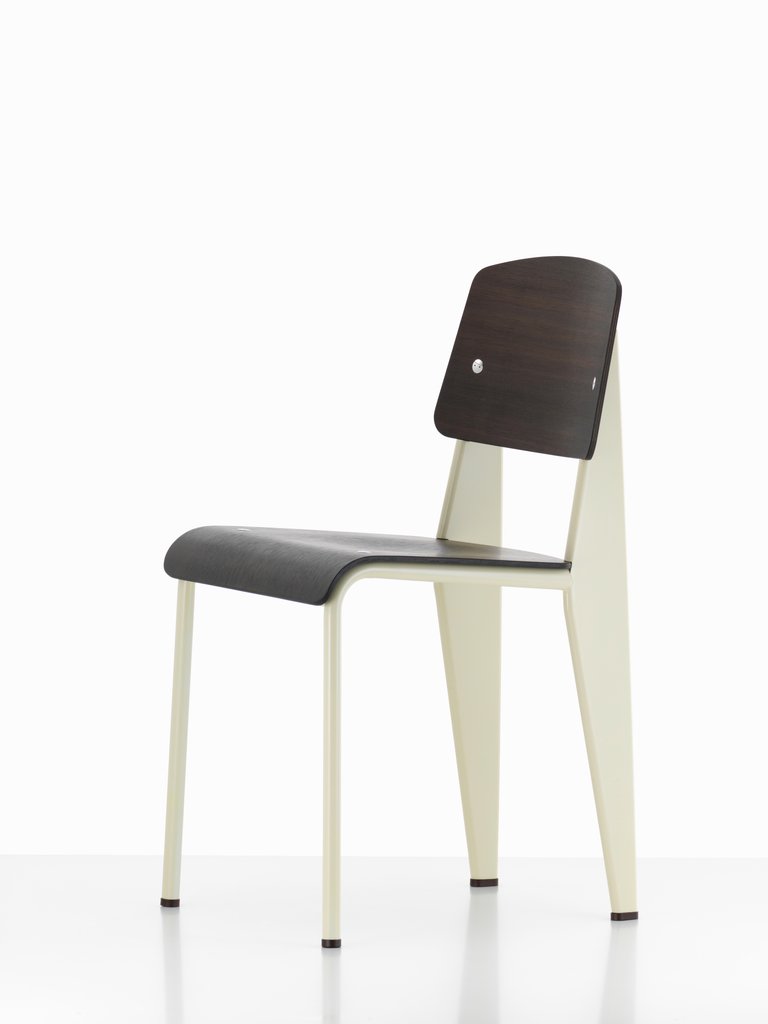 jean prouvé standard chair in natural oak and black metal for vitra — two  enlighten