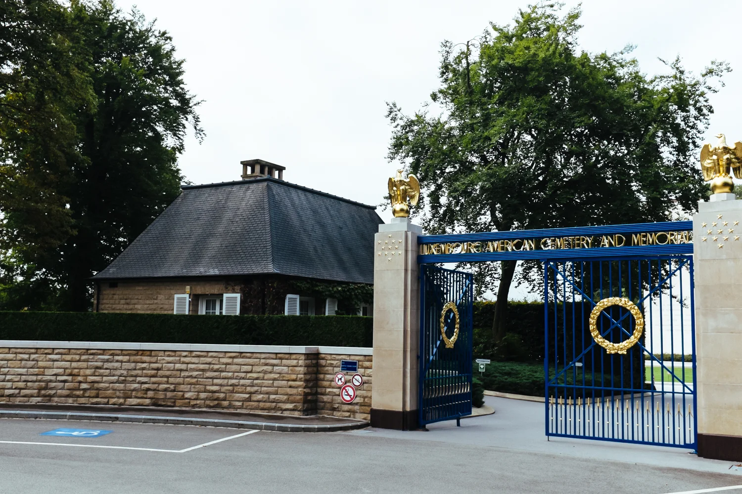 Entrance to the Luxembourg American Cemetery and Memorial