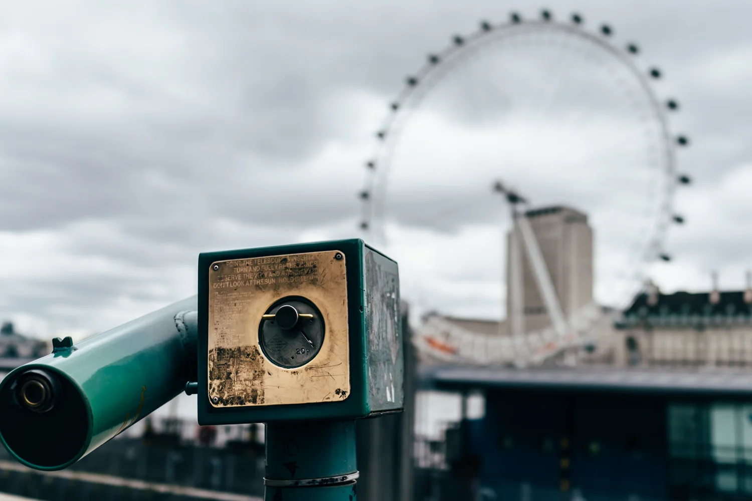 The London Eye, as seen from Embankment.