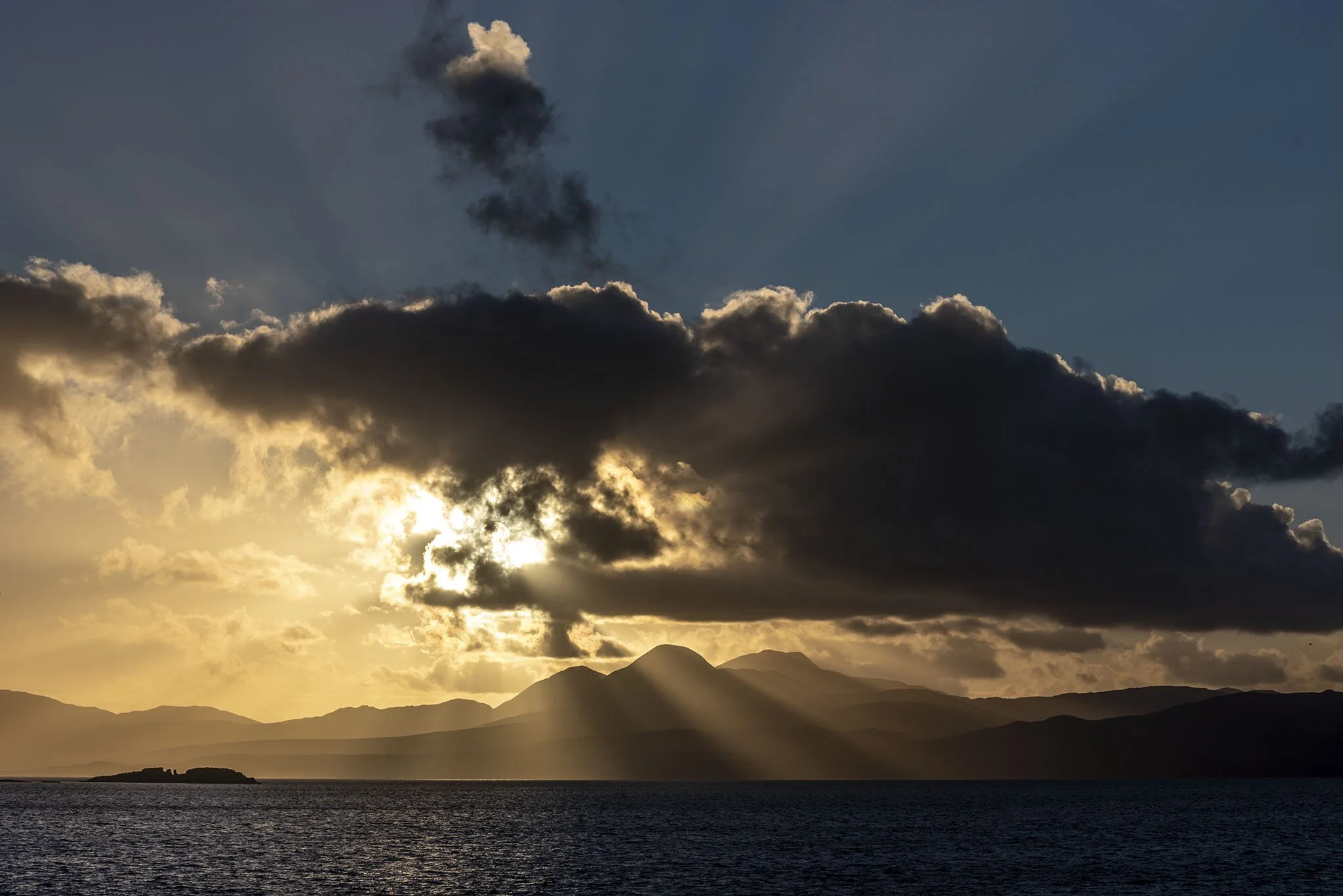 Sunset over the Sound of Jura
