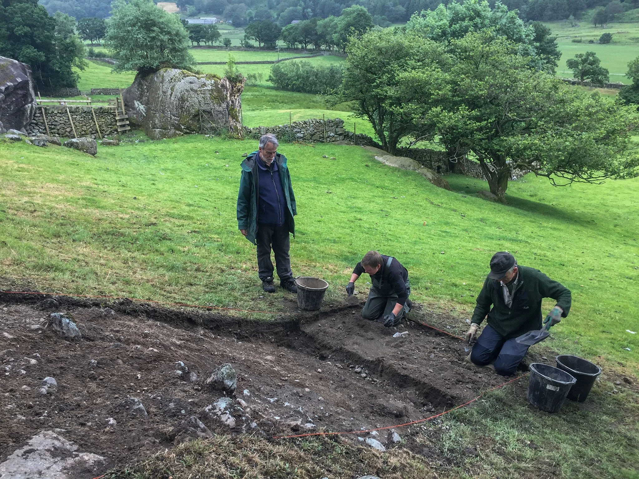 Excavations at Copt Howe day 2: The first trench is complete