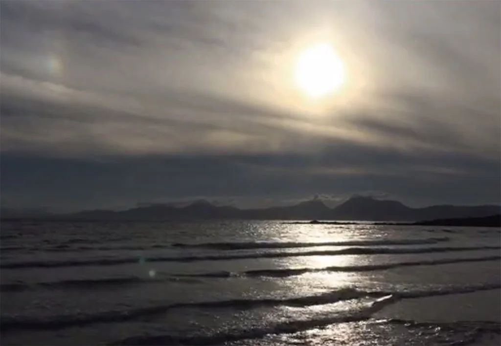 Atmospheric effects during a walk along Kilmory beach, Argyll