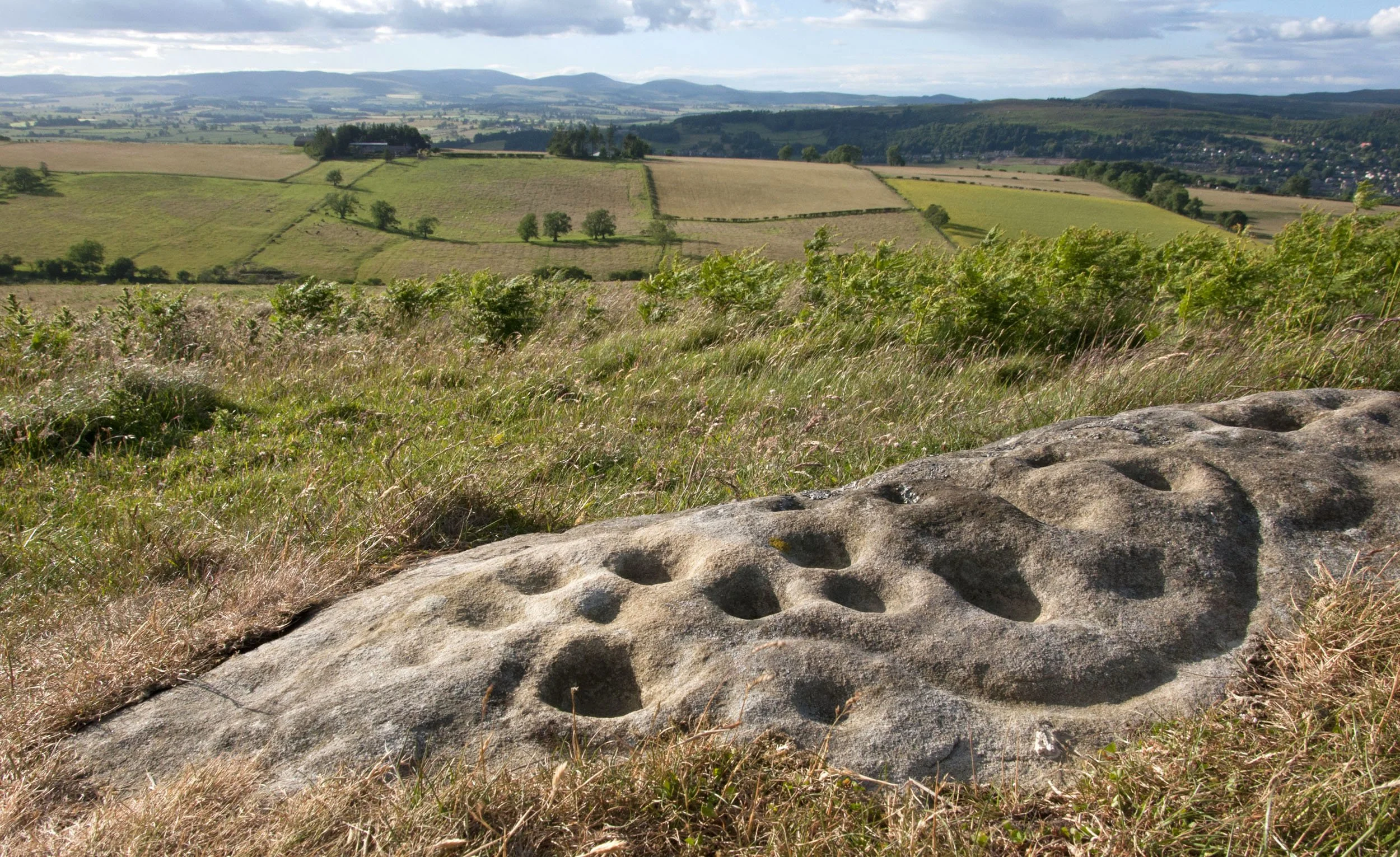 Visiting rock art sites at Lordenshaw, Northumberland