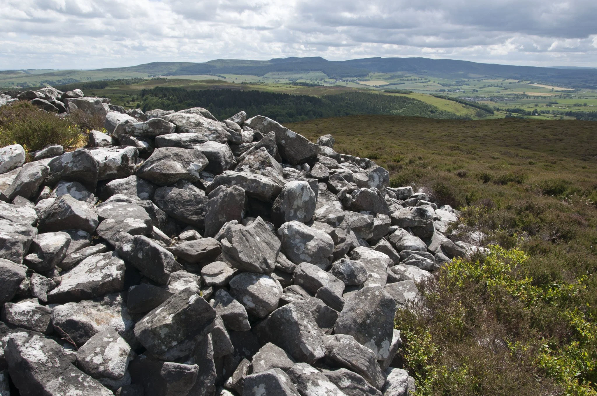 Visiting Bronze Age cairns on Cartington Hill, Northumberland