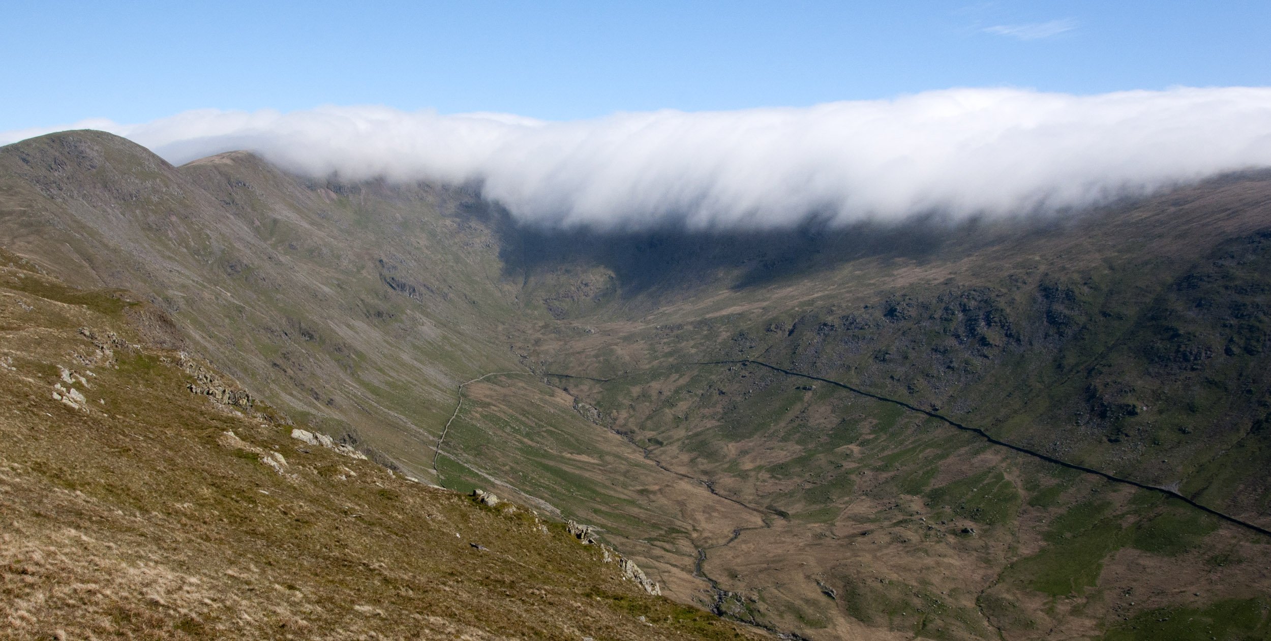 A walk to the summit of Fairfield: Clouds and Neolithic stones on a Lake District mountain