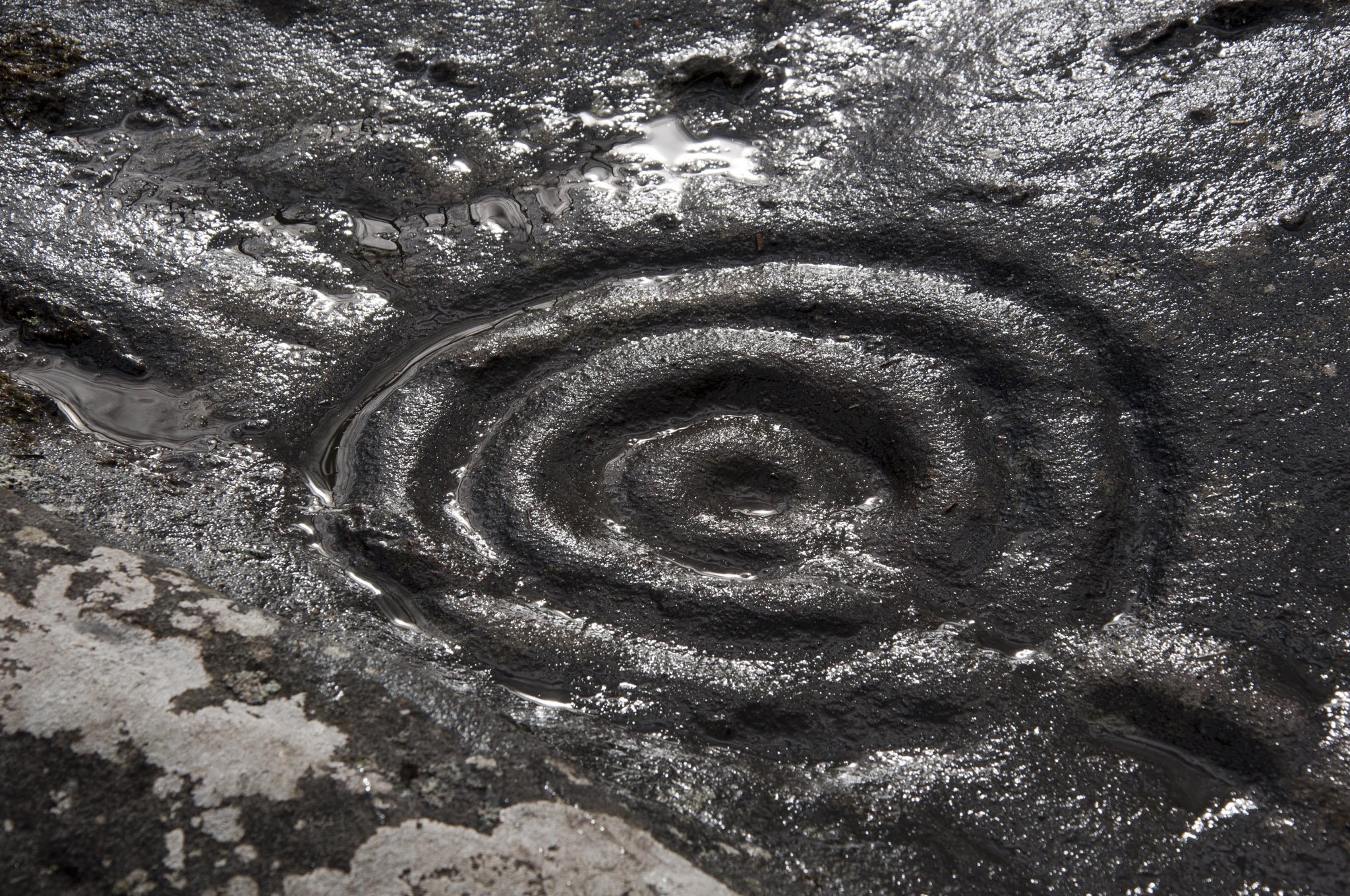 Roughting Linn rock art and waterfall 