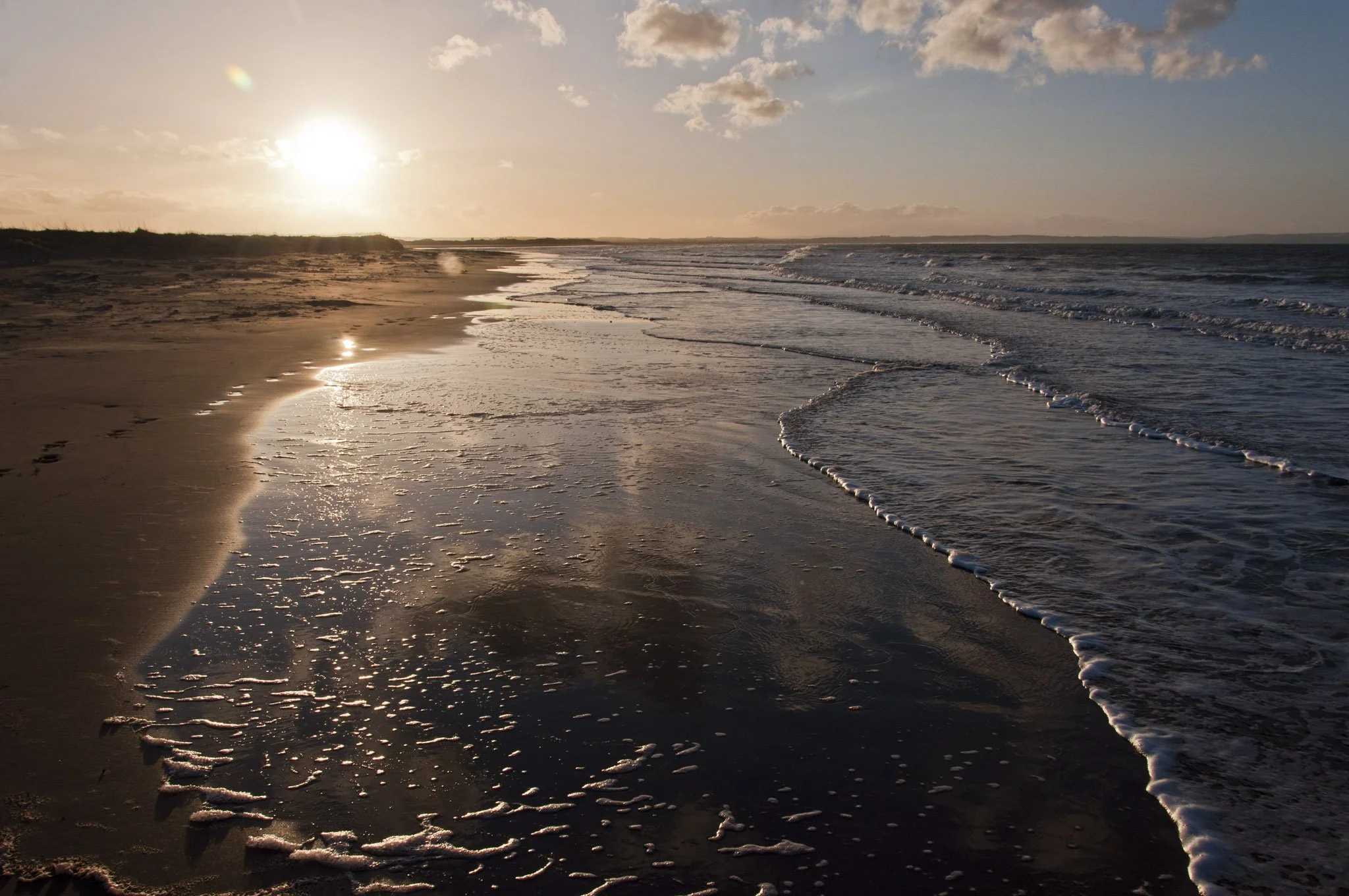 An evening walk on Lindisfarne, Northumberland