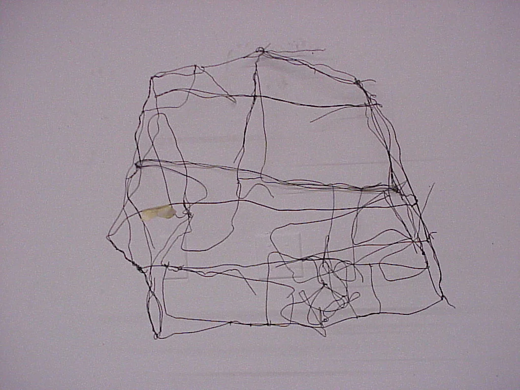 Jon Ross : " wire house final on wall A ". Image via flickr, creative commons ( CC BY-ND 2.0 ) .