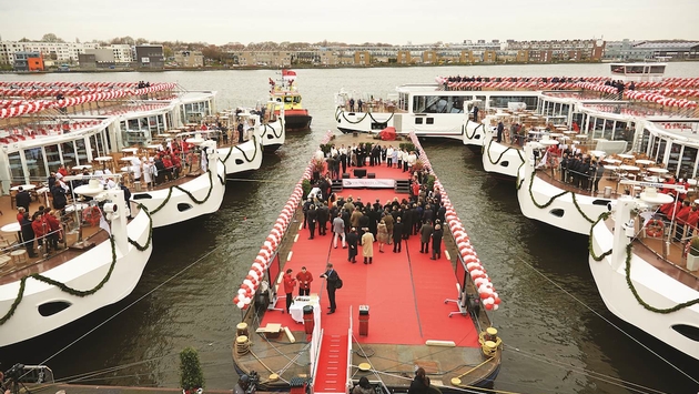 Viking River Cruises christened 18 vessels last month, all bound for Europe's rivers and waterways. Photo: Viking River Cruises.