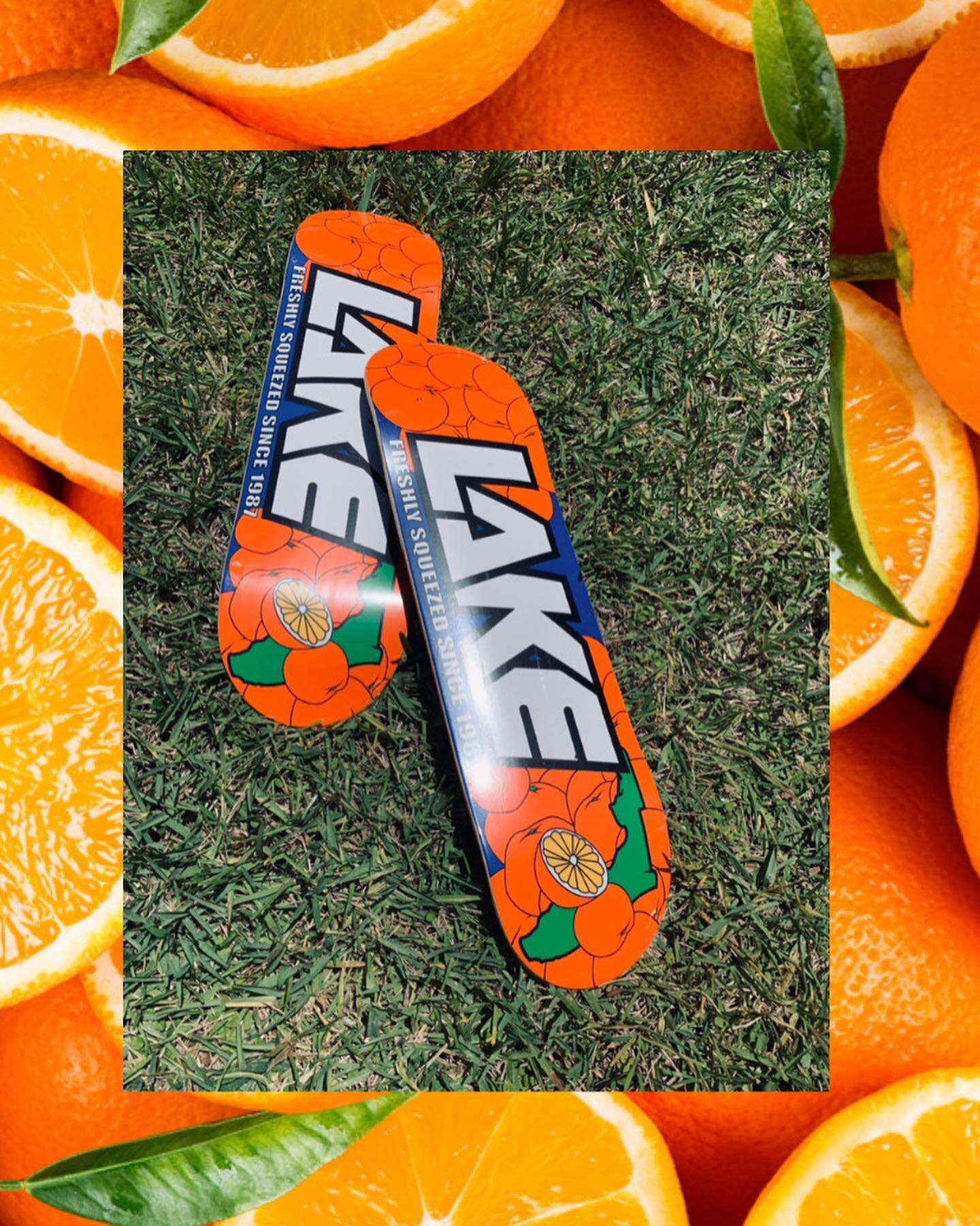 FRESHLY SQUEEZED NOW AVAILABLE IN 8.5 at lakeskateboards.com ! Dave Bamdas  @theboneless1 with a boosted one for your feed! 🔥🍊🔥