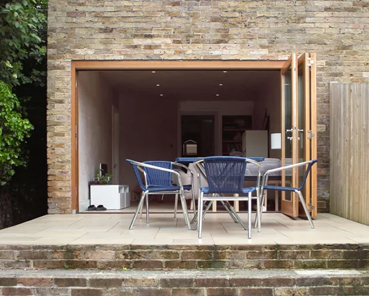 House Refurbishment, Lewes The new owners of this house wanted it completely reconfigured to suit the needs of a modern family with young children. We helped them work out the best option for making the most of the available space, structure and services, while staying within a sensible budget. The ground floor plan was "flipped" so that the kitchen faced onto a busy road at the front and the living room opened onto the garden at the back.