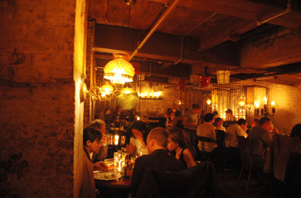 La Esquina, subterranean dining area. 