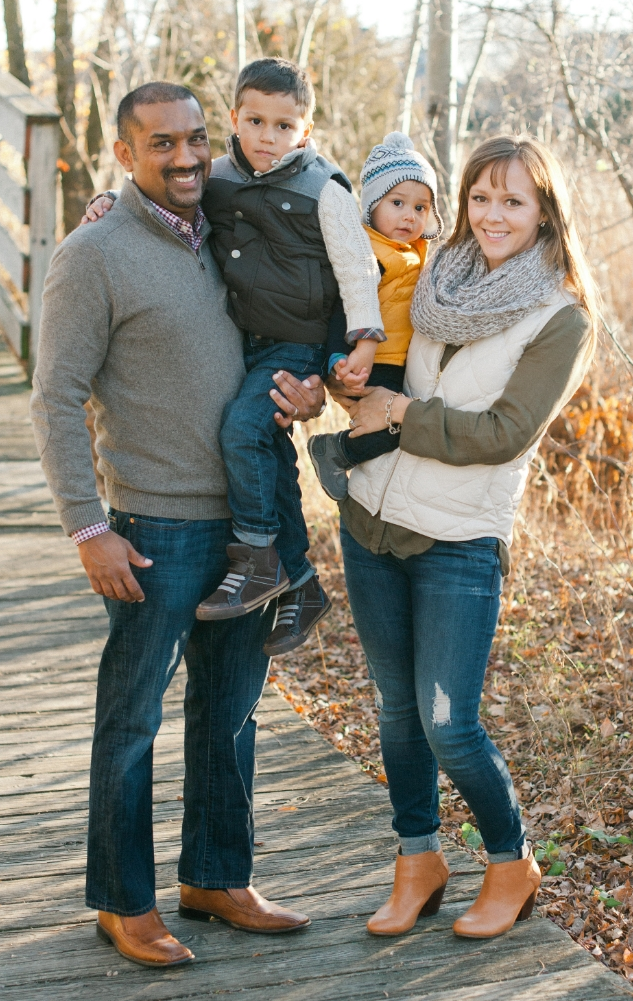Jessica Flannigan, with her husband and sons.