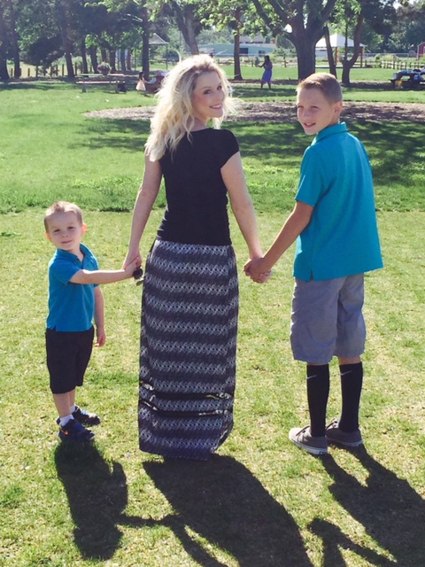 Amanda with her two sons, Kaden (right) & Kael (left).