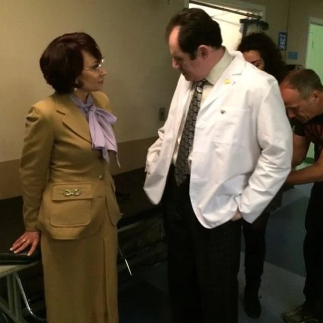 On the set of The Lennon Report with Richard Kind