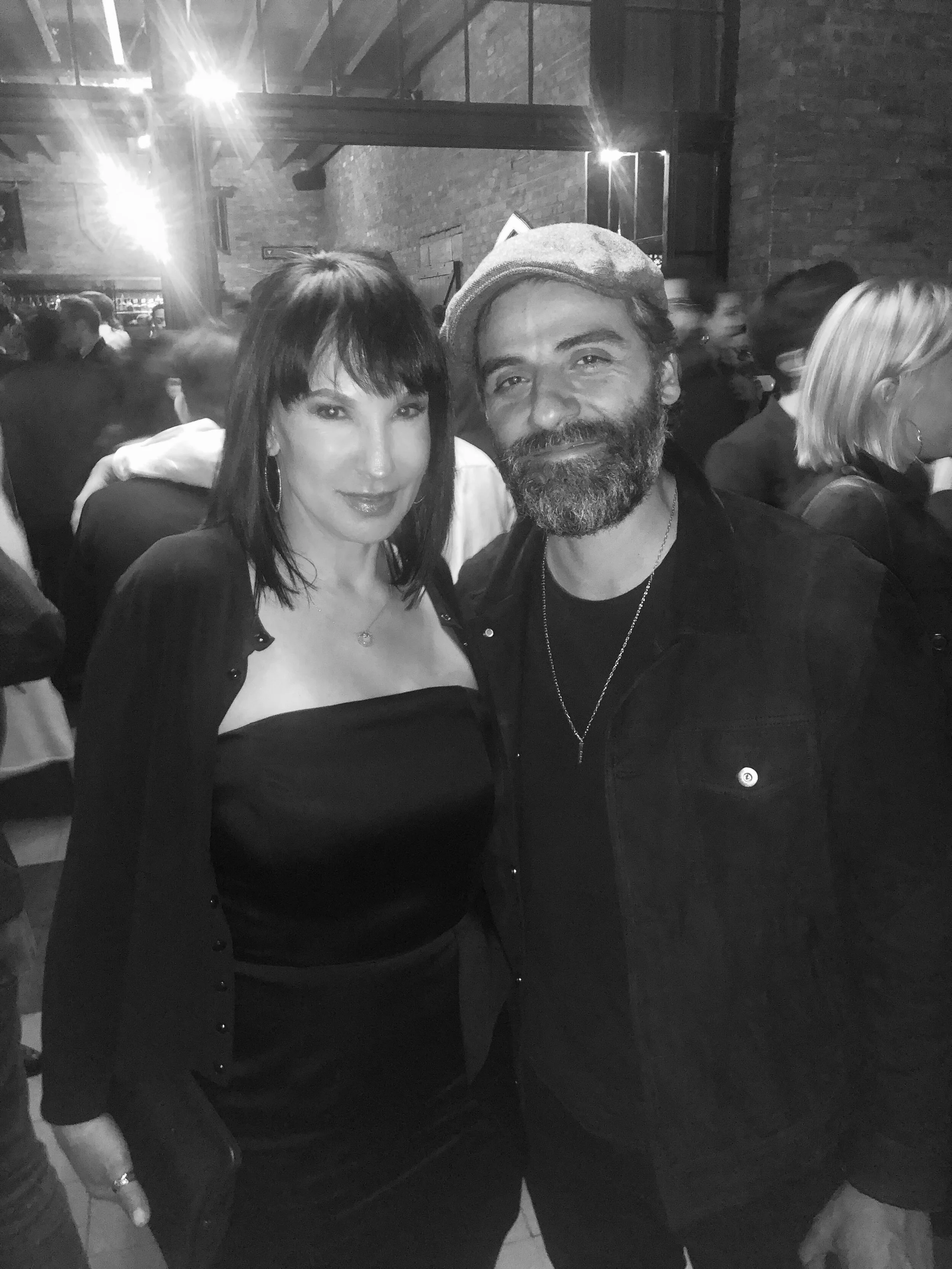 With Oscar Isaac - opening night of "King Lear" on Broadway.