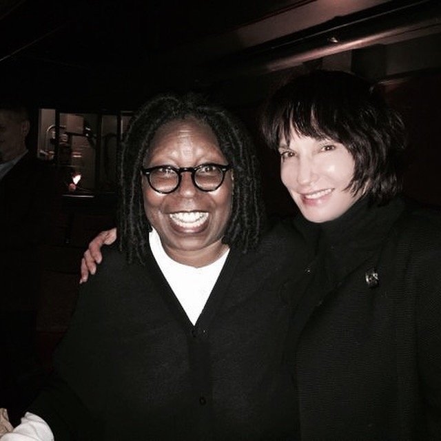 Backstage with my old pal, Whoopi Goldberg, in NYC.