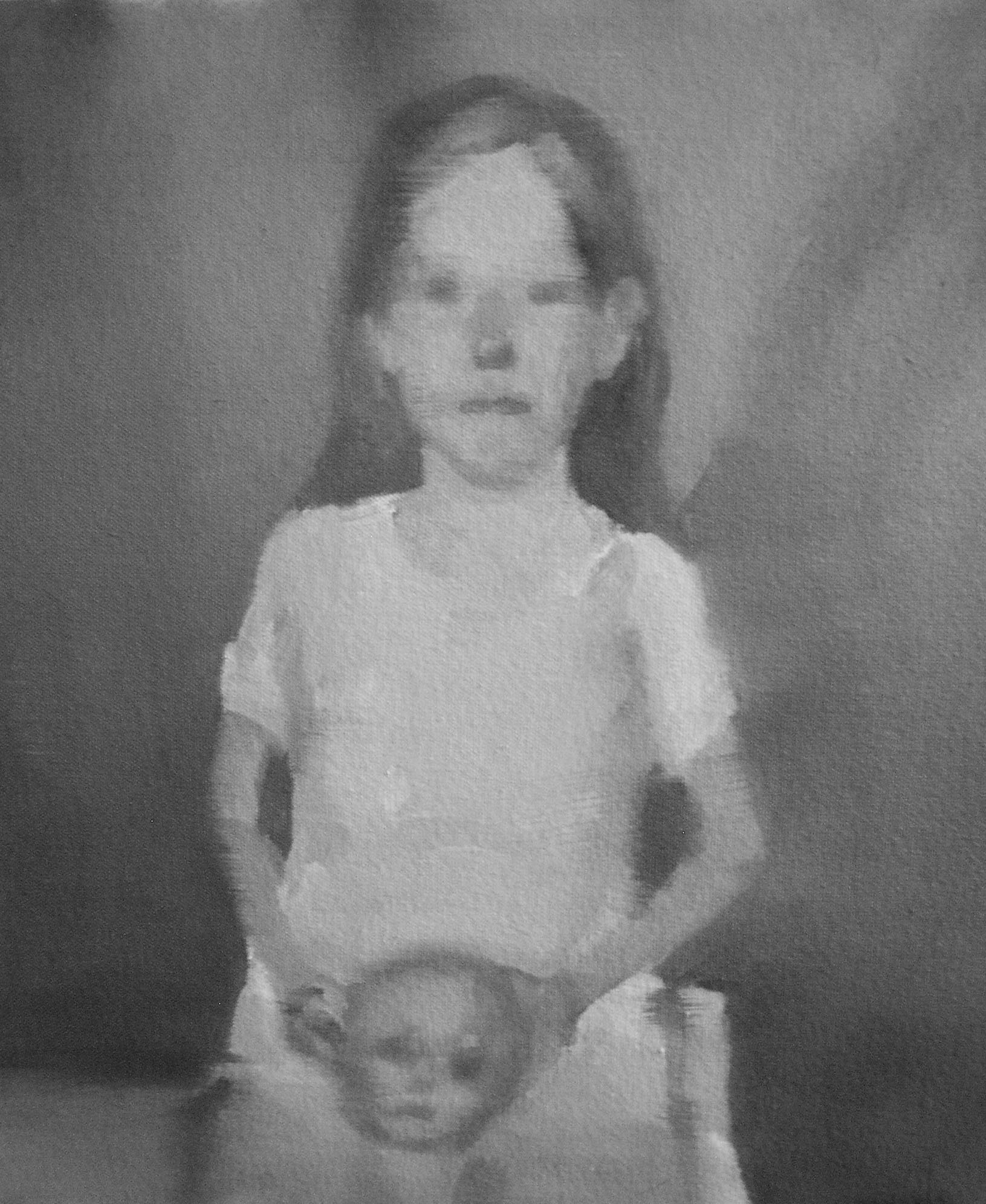 Little Girl Holding Doll's Head