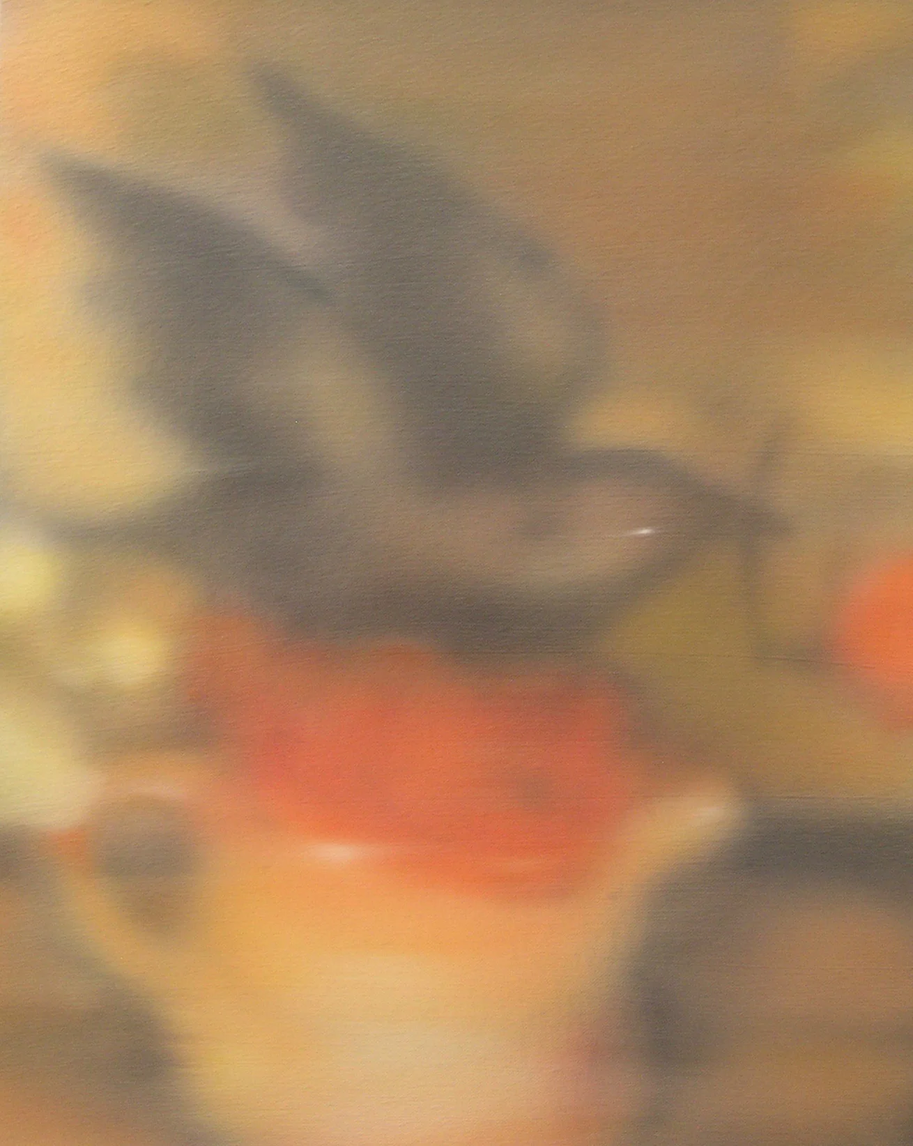Crow Stealing a Flower from a Vase