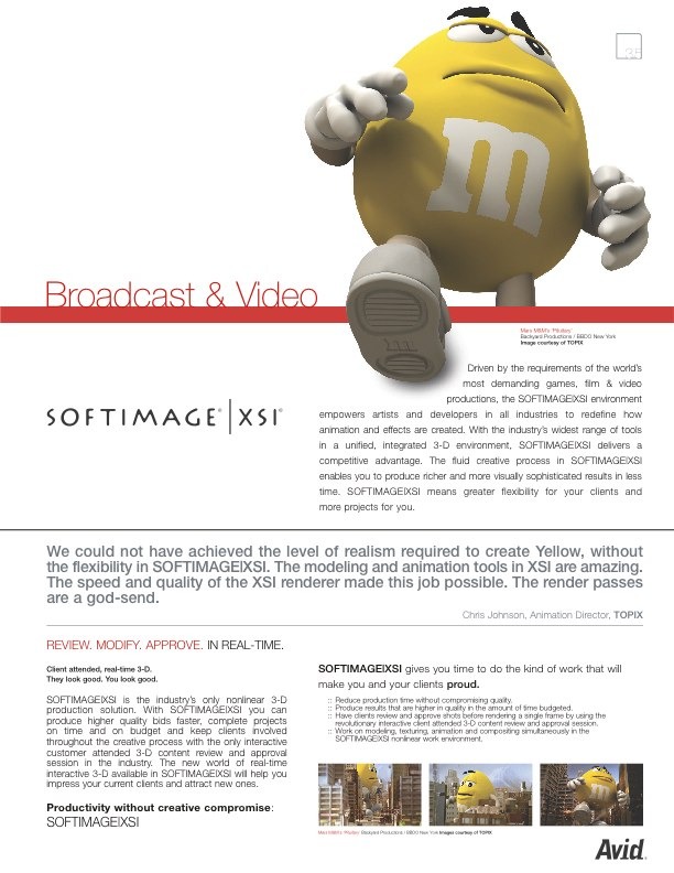 XSI Brochure - Broadcast