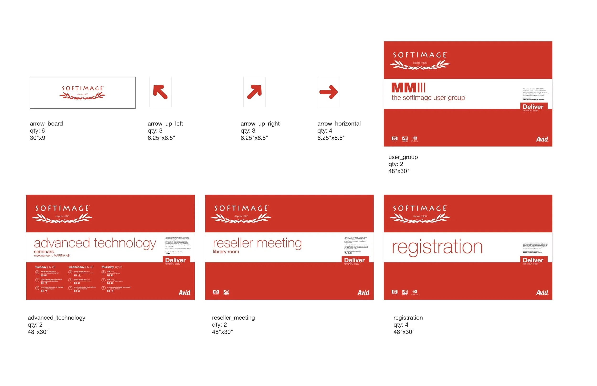 Tradeshow Signage Management Sheet 2003