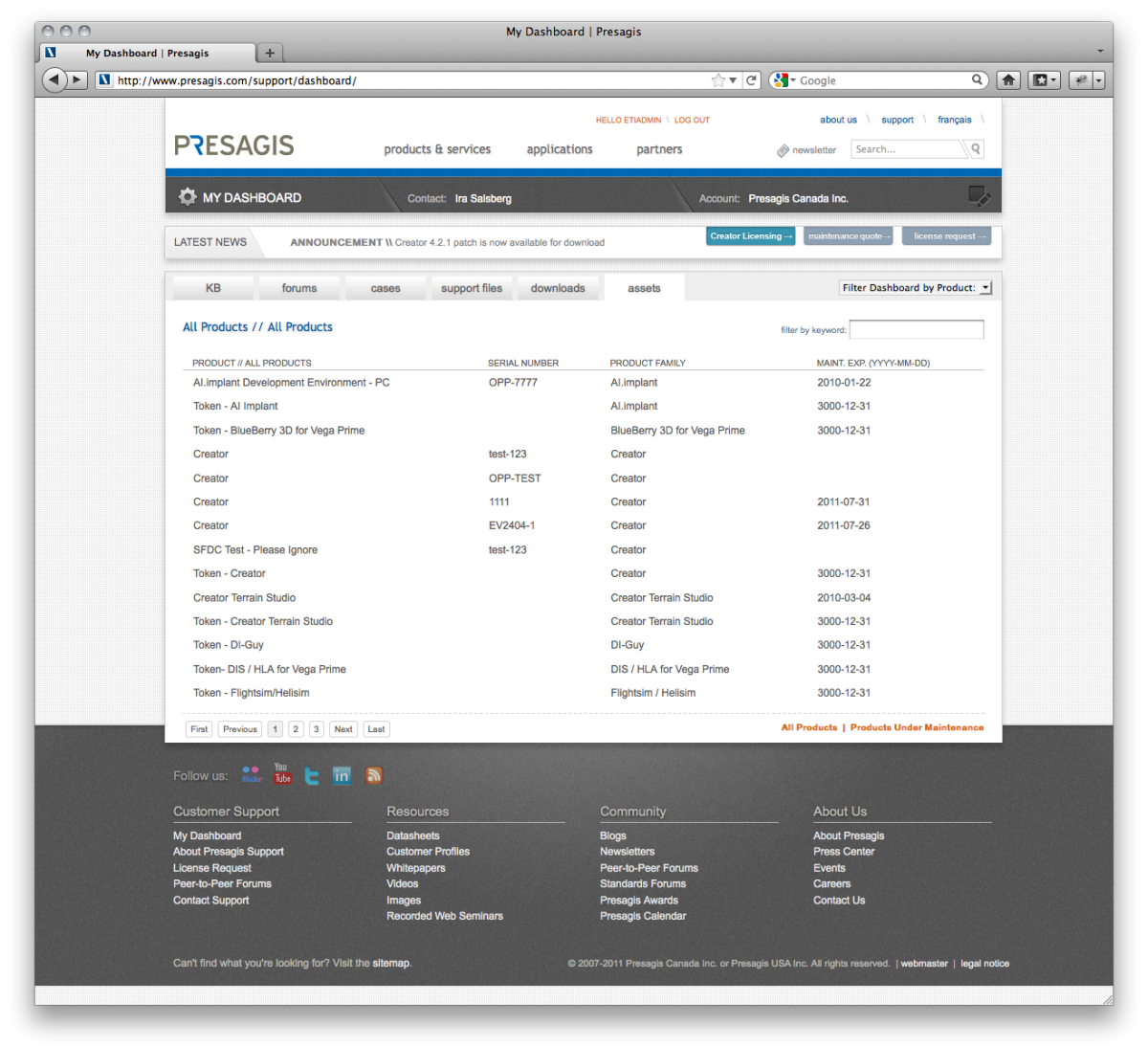 Asset view