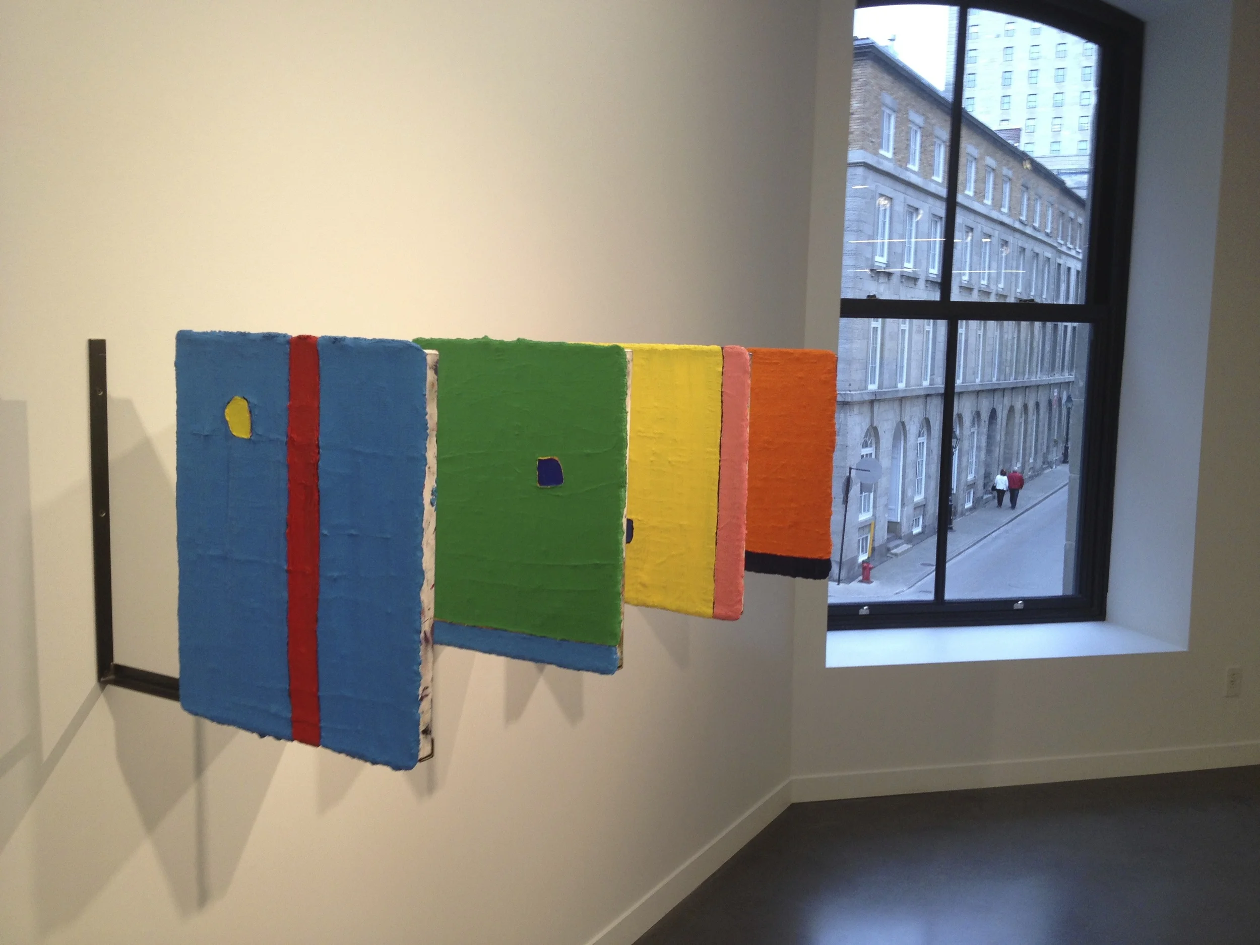 Paul Bureau's thick-layered colour abstractions in Phi Centre