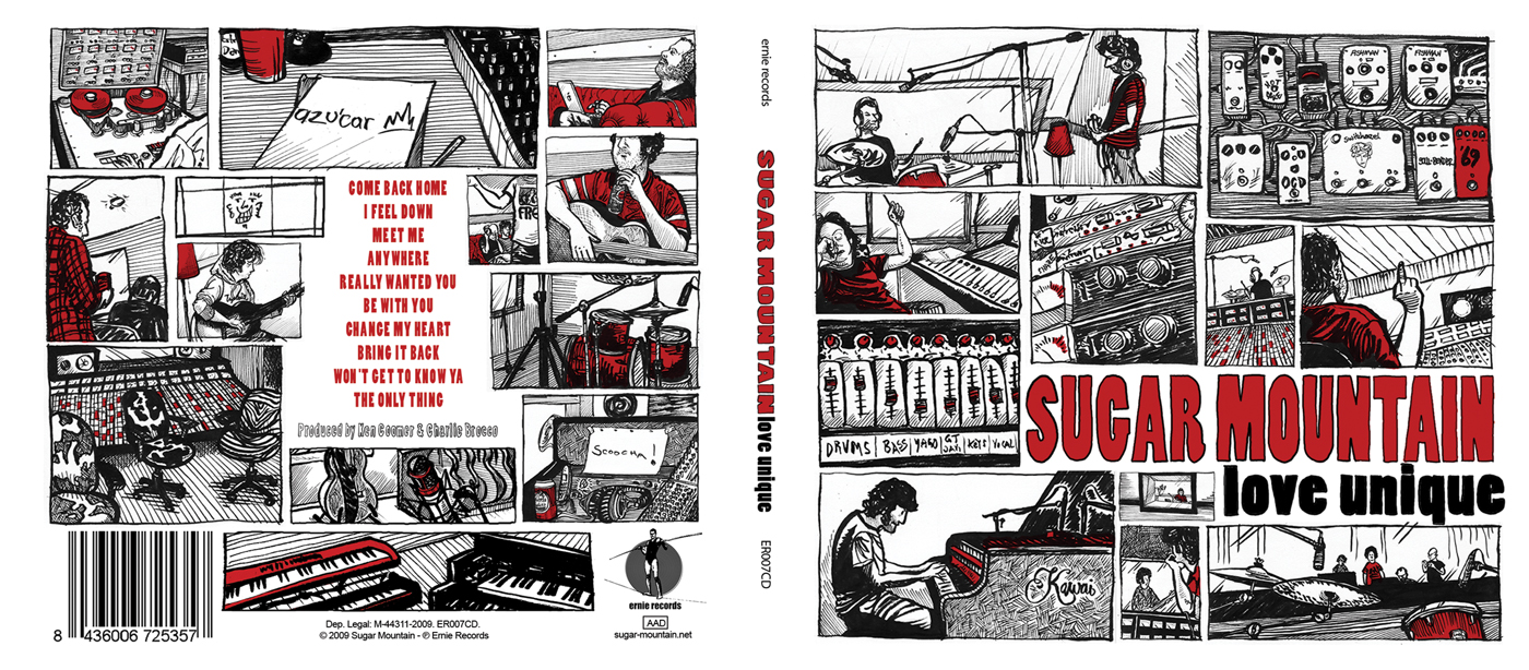 Love Unique by Sugar Mountain, back and front cover, 2009