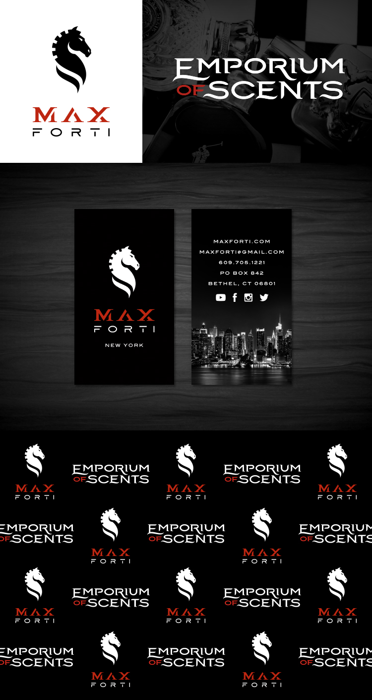 Max Forti | Emporium of Scents Logos • Bizcards • Step and Repeat