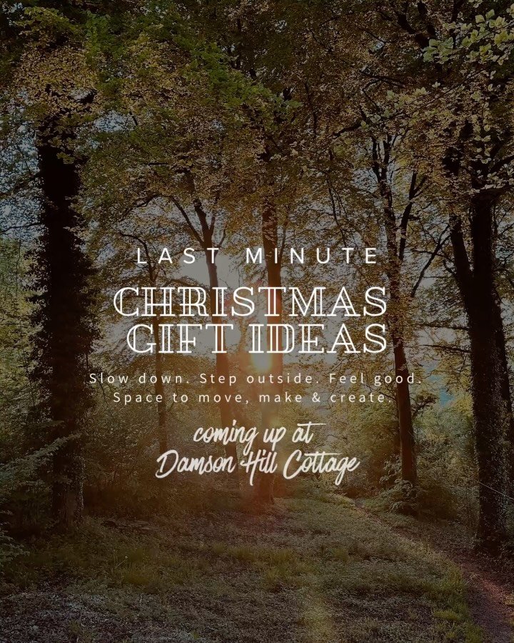Still looking for a Christmas gift that actually feels good to give?

These are experiences to slow down, step outside and feel good.

Gift vouchers are available for all January &amp; February events at Damson Hill Cottage (and more throughout the y