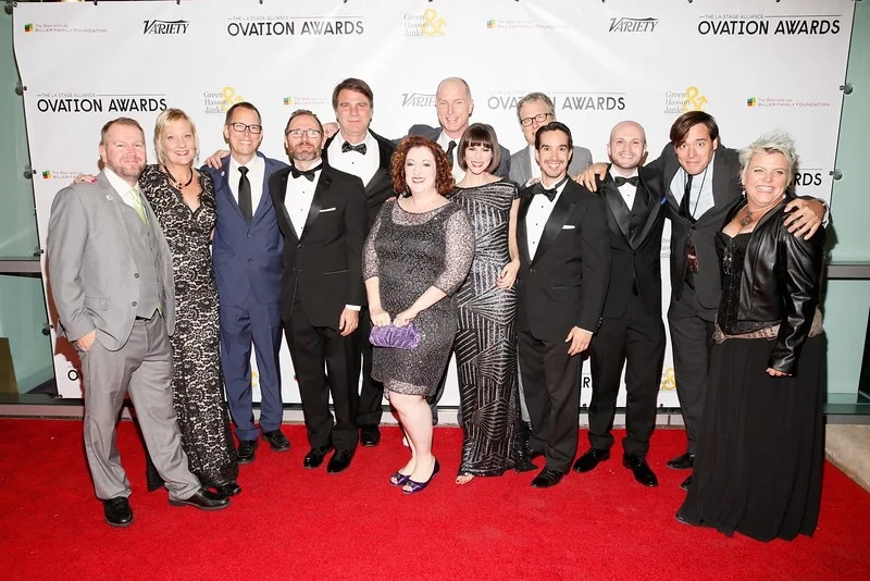 Cast and crew of The Behavior of Broadus at the Los Angeles Ovation Awards