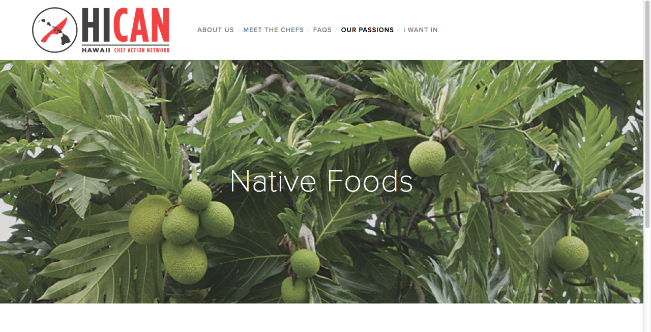 www.hi-can.org Client: Hawaii Chefs Action Network Product: Web Design