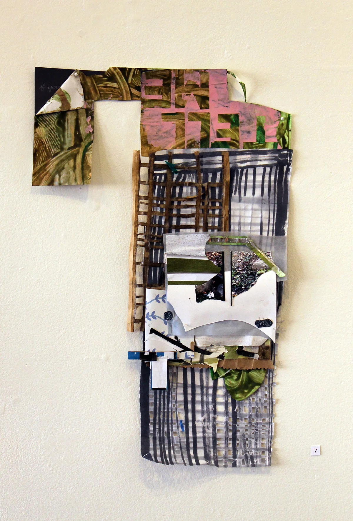 Tell me, if you know all this, Harriet Hoover & Amy S. Hoppe, 2015, acrylic paint, gouache, aluminum foil, and paper